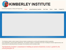 Tablet Screenshot of kimberleyinstitute.org.au